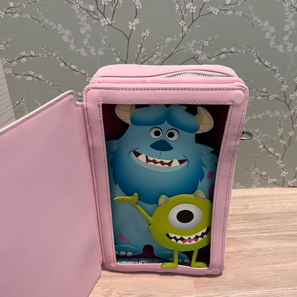 NWT Loungefly Disney Monsters Inc Boo's Door Crossbody & Wallet - Picture 2 of 5